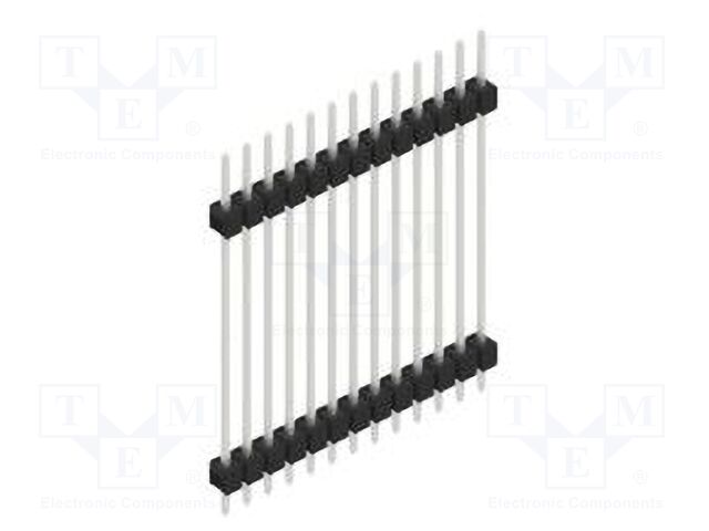 Connector: pin strips; pin header; male; PIN: 13; 2.54mm; THT; 1x13