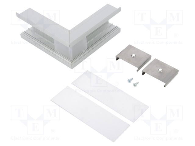 Connector 270°; silver; aluminium; Application: VARIO30-07