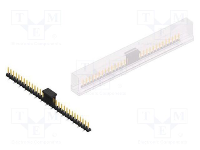 Connector: pin strips; pin header; male; PIN: 31; 2.54mm; SMT; 1x31