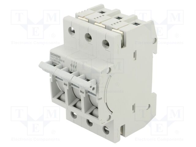 Poles: 3; for DIN rail mounting; 16A; 400VAC; fuse: D01