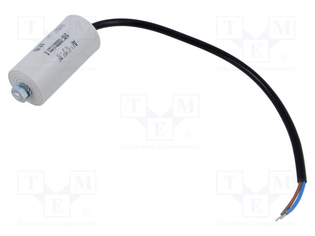 Film Capacitor, 10 µF, C27 Motor Run Series, 470 VAC, Wire Leaded, ± 5%, 20 V/µs