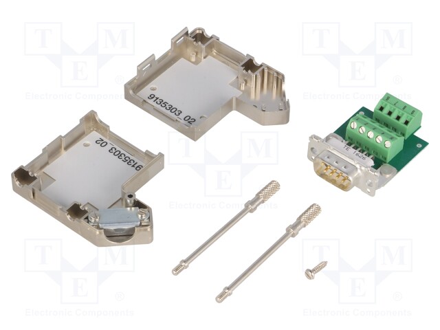 D-Sub; PIN: 9; plug; male; Locking: threaded joint,latch; for cable