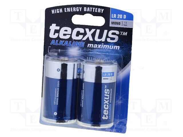 Battery: alkaline; 1.5V; D; Batt.no: 2; Ø34.2x61.5mm