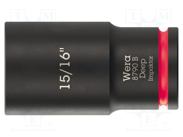 Socket; 6-angles,inch,socket spanner,impact; HEX 15/16"; 3/8"