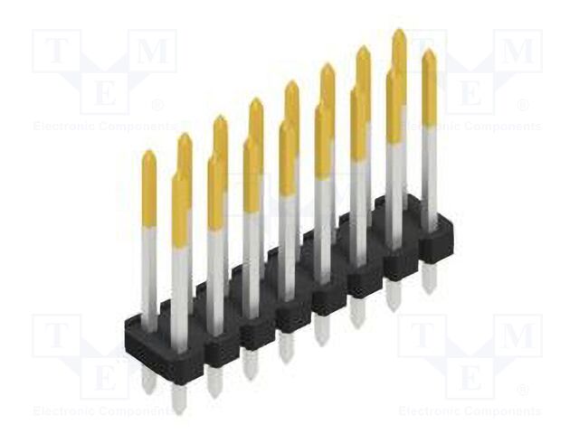 Connector: pin strips; pin header; male; PIN: 16; 2.54mm; THT; 2x8