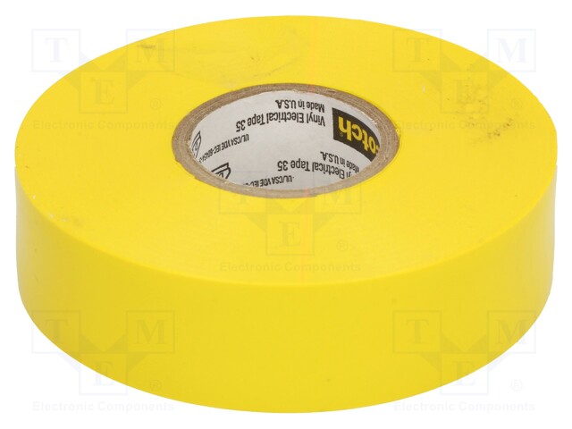 Tape: electrical insulating; W: 19mm; L: 20m; D: 0.178mm; yellow