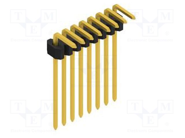 Connector: pin strips; pin header; male; PIN: 8; 1.27mm; THT; 1x8