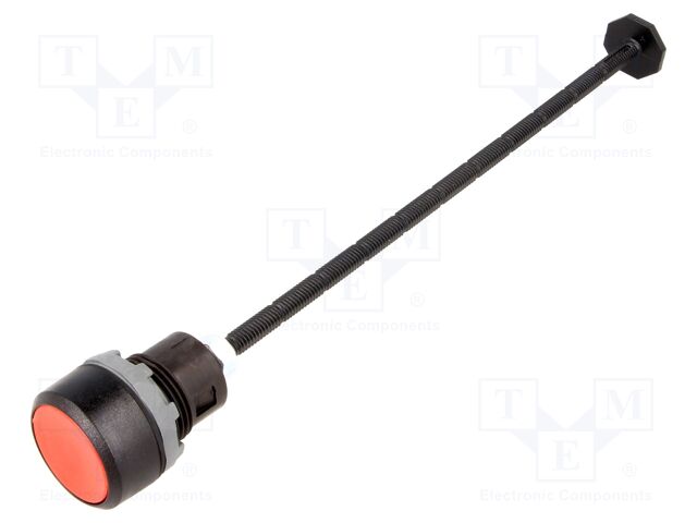 Switch: push-button; Stabl.pos: 1; 22mm; red; Illumin: none; IP66