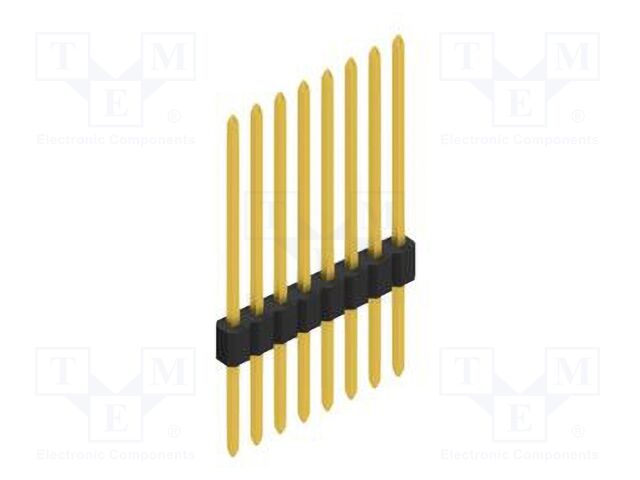 Connector: pin strips; pin header; male; PIN: 8; 1.27mm; THT; 1x8