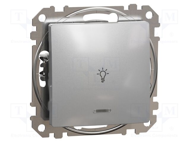 Momentary switch; Poles: 1; 250VAC; IP20; aluminium; monostable