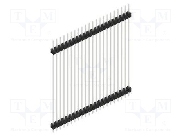 Connector: pin strips; pin header; male; PIN: 22; 2.54mm; THT; 1x22