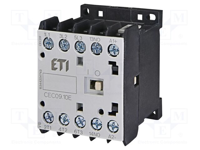 Contactor: 3-pole; NO x3; Auxiliary contacts: NO; 110VAC; 20A; CEC