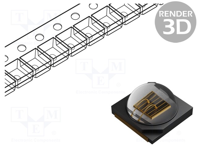 IR transmitter; 3535; 840-870nm; transparent; 1560mW; 140°; 1000mA