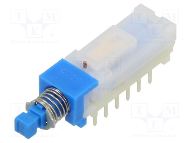 Switch: push-button; Pos: 2; 4PDT; 0.1A/30VDC; ON-ON; Mounting: THT