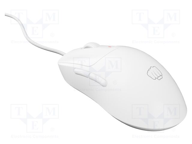 Mouse; TANTO T4; white; USB A; optical,wired; PnP,RGB; 1.8m