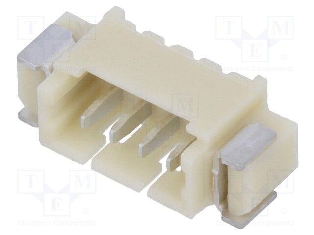 Socket; wire-board; male; 1.25mm; PIN: 4; SMT; 125V; 1A; tinned
