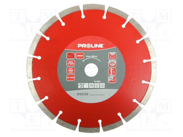 Cutting diamond wheel; Ø: 230mm; Øhole: 25.4mm; Disc thick: 2.5mm