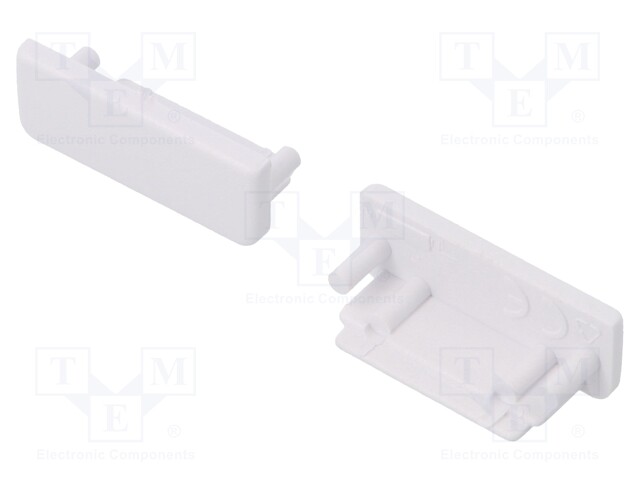 Cap for LED profiles; white; ABS; Application: SURFACE14