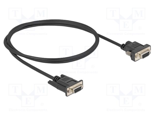 Cable; D-Sub 9pin socket,DC 5,5/2,1 socket,both sides; PVC