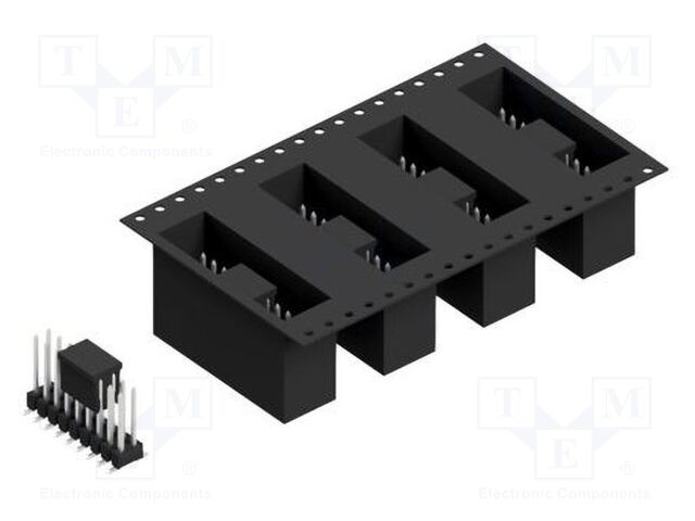 Connector: pin strips; pin header; male; PIN: 18; 2.54mm; SMT; 2x9