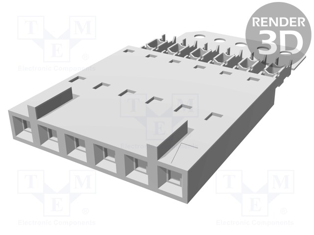 Plug; wire-wire/PCB; female; SL; 2.54mm; PIN: 6; with contacts; IDC