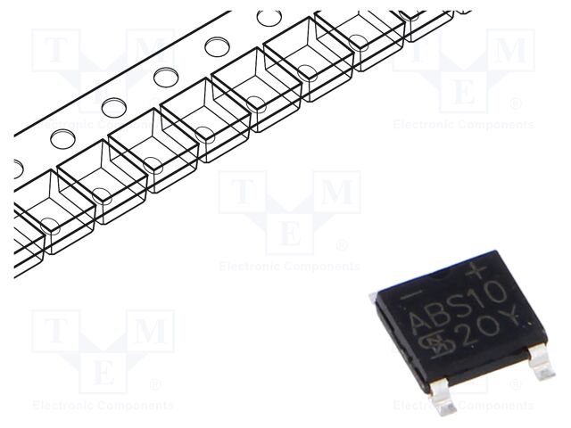 Bridge rectifier: single-phase; Urmax: 1kV; If: 1A; Ifsm: 30A; ABS