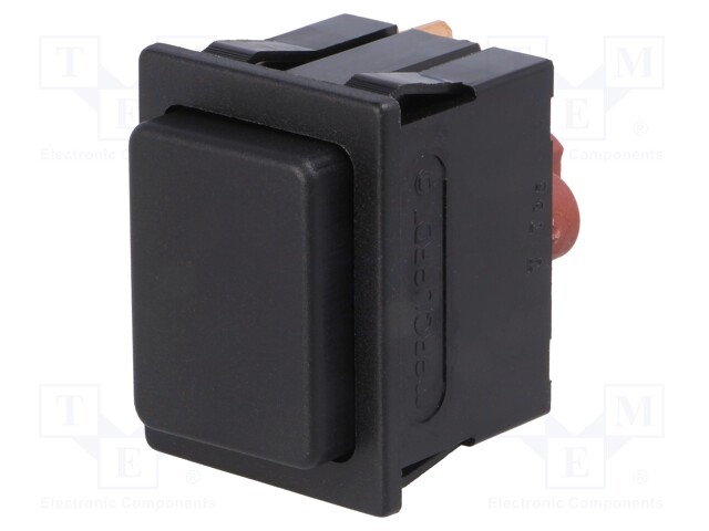 Switch: push-button; Pos: 2; SPST-NO; 16A/250VAC; black; none; IP40