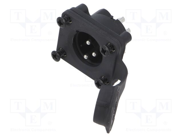 Connector: XLR; socket; male; AXS; 15A; 133V; PIN: 3; IP65; soldering