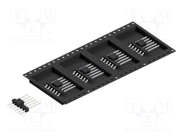 Connector: pin strips; pin header; male; PIN: 6; 2.54mm; SMT; 1x6