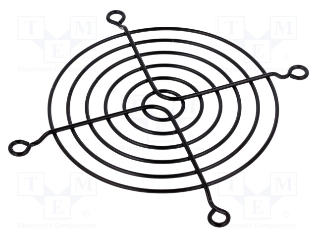 Guard; 92x92mm; Mat: metal; Mounting: screw; Colour: black