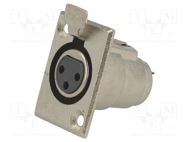 Socket; XLR; female; PIN: 3; soldering; Case: XLR standard