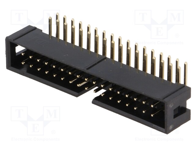 Socket; IDC; male; PIN: 34; angled 90°; THT; gold-plated; 2.54mm