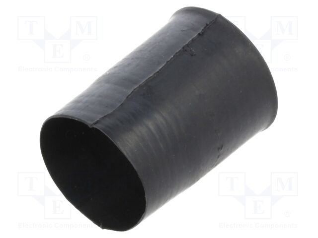 Heat shrink boot; glueless,straight; L: 39mm; black; elastomer