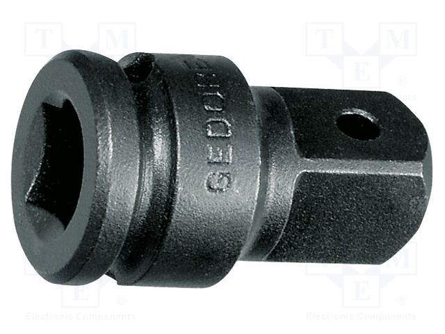 Reduction; socket spanner; square; 1/2"; 3/8"; steel; 33mm