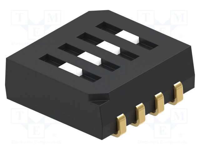 Switch: DIP-SWITCH; Poles number: 4; OFF-ON; 0.025A/24VDC; Pos: 2
