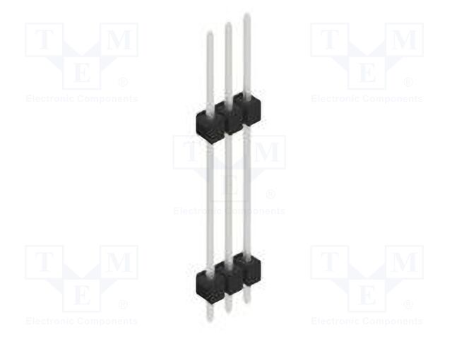 Connector: pin strips; pin header; male; PIN: 3; 2.54mm; THT; 1x3