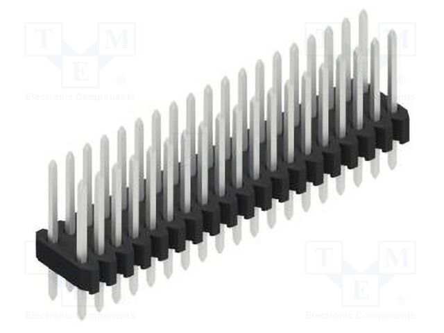 Connector: pin strips; pin header; male; PIN: 38; 1.27mm; THT; 2x19