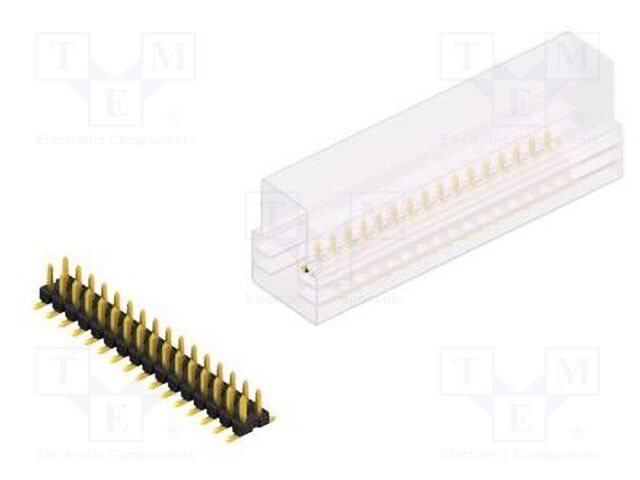 Connector: pin strips; pin header; male; PIN: 32; 2.54mm; SMT; 2x16