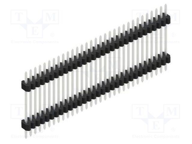 Connector: pin strips; pin header; male; PIN: 31; 1.27mm; THT; 1x31