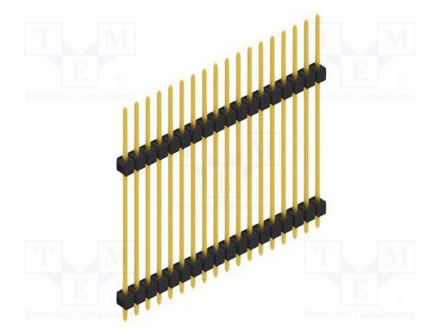 Connector: pin strips; pin header; male; PIN: 18; 2.54mm; THT; 1x18
