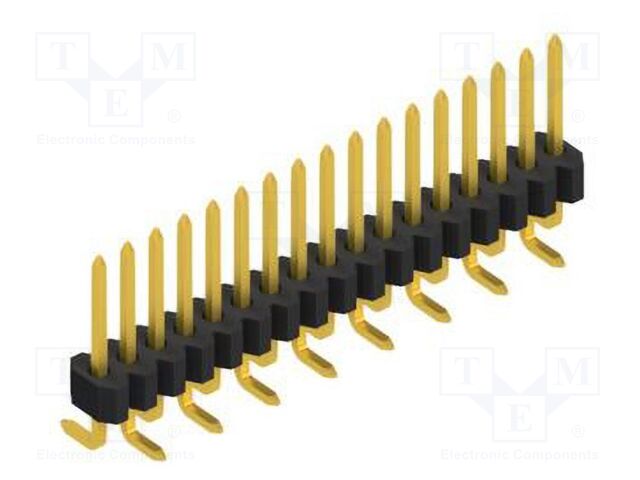 Connector: pin strips; pin header; male; PIN: 17; 1.27mm; SMT; 1x17