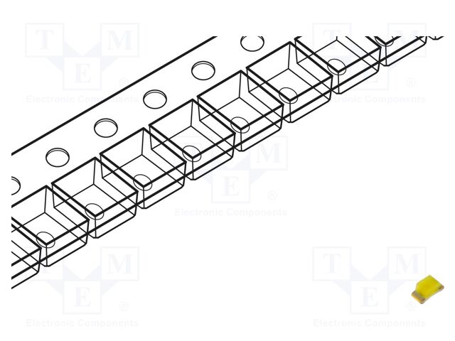 LED; SMD; 0402; white; 125÷400mcd; 140°; 20mA; 2.8÷3.7V; Front: flat