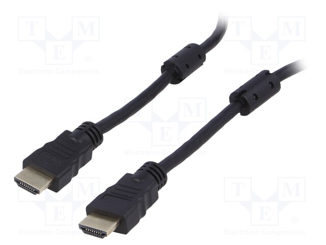 Cable; HDMI 1.4; HDMI plug,both sides; 10m; black