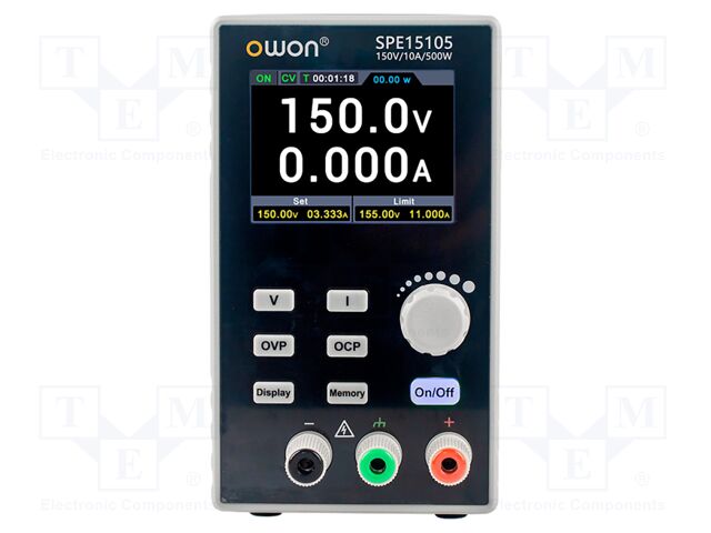 Laboratory power supply: programmable; 0÷500VDC; 0÷2A; ≤200mV