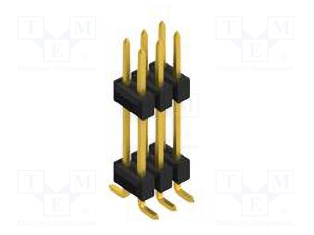 Connector: pin strips; pin header; male; PIN: 6; 2.54mm; SMT; 2x3
