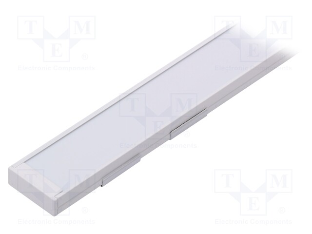 Profiles for LED modules; white; surface; white; L: 1m; aluminium