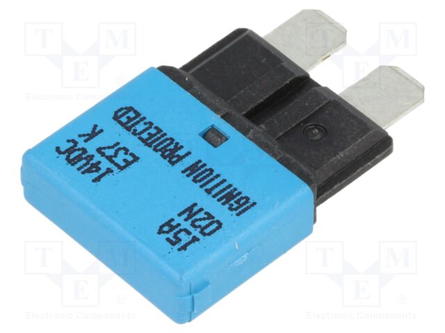 Fuse: resettable; 15A; 14VDC; 19.75mm
