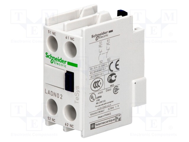 Auxiliary contacts; Series: TeSys D; Leads: screw terminals