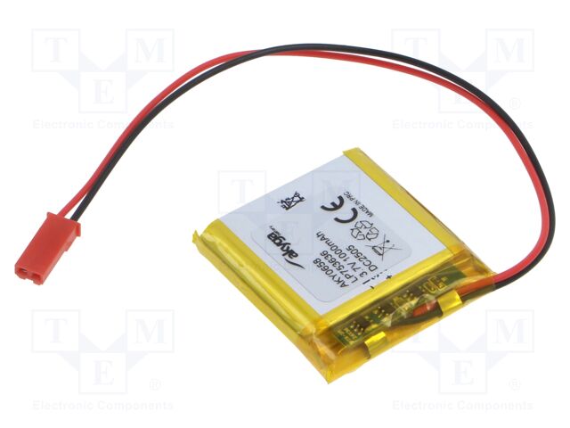 Re-battery: Li-Po; 3.7V; 1000mAh; cables,JST SYP-02T-1 socket