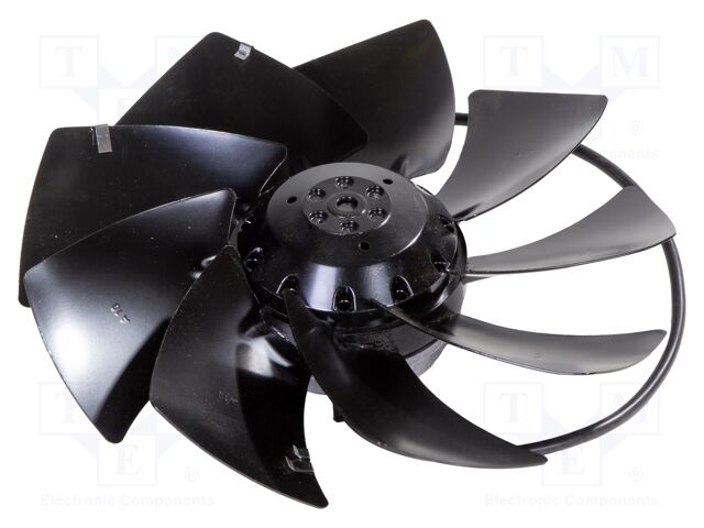 Fan: AC; axial; 230VAC; Ø250x62mm; ball bearing; 1400rpm; IP44
